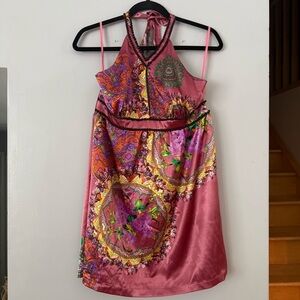🌻 Vibrant Pink and Purple Women's Halter Blouse